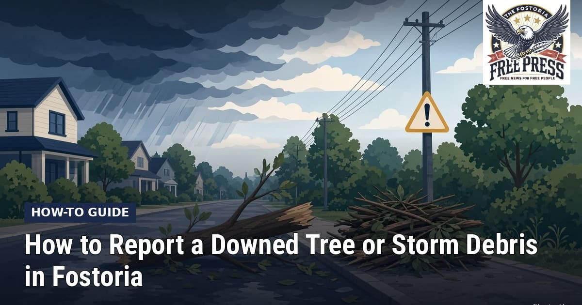 Fostoria News How to report a downed tree or storm debris in Fostoria.